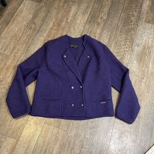 Geiger Boiled Wool Bavarian Coat Made in Austria Cardigan Jacket Size 42